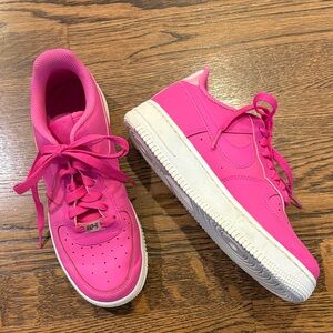 Nike Air Force 1’s hot Pink Sneakers, 7